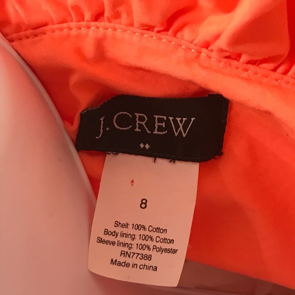 J. Crew Factory Papaya Frenchie Slicker Trench coat spring Jacket size 8 - Picture 4 of 5